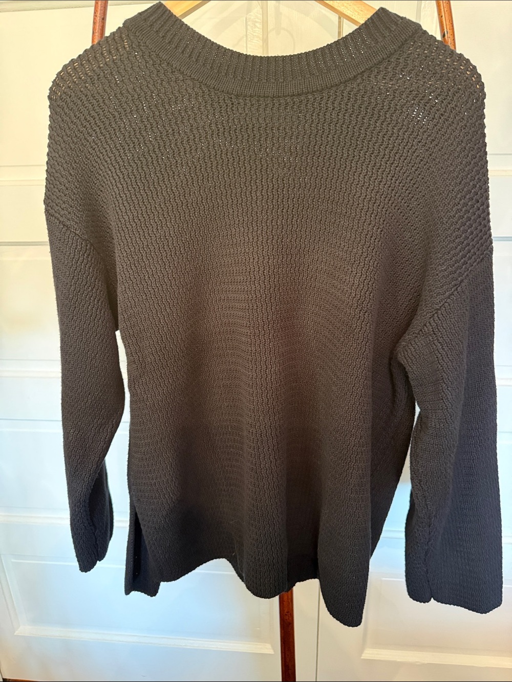 100% Cotton Chunky Knit Oversized Sweater Black Petal & Pup